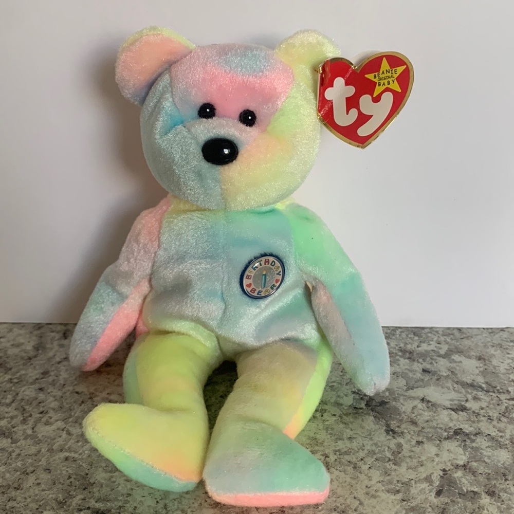 Ty Happy birthday Bear tie dye